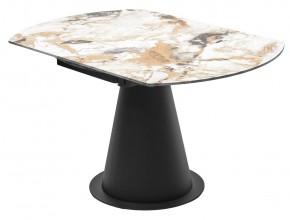 Стол TERAMO 135 GLOSS GRAND JADE SOLID CERAMIC, керамика, поворотн.механизм / Черный каркас, ®DISAUR в Урае - uray.ok-mebel.com | фото 11