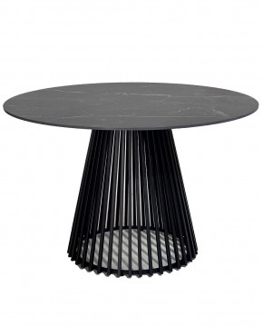 Стол TERNI 120 MATT BLACK MARBLE SOLID CERAMIC Черный мрамор матовый, керамика /Черн.каркас, ®DISAUR в Урае - uray.ok-mebel.com | фото 3
