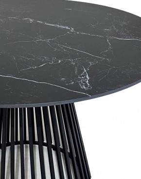 Стол TERNI 120 MATT BLACK MARBLE SOLID CERAMIC Черный мрамор матовый, керамика /Черн.каркас, ®DISAUR в Урае - uray.ok-mebel.com | фото 4