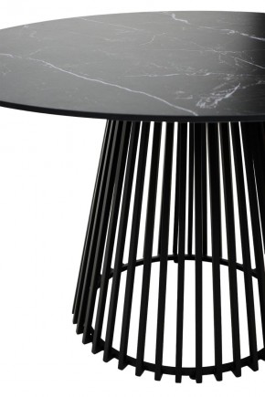 Стол TERNI 120 MATT BLACK MARBLE SOLID CERAMIC Черный мрамор матовый, керамика /Черн.каркас, ®DISAUR в Урае - uray.ok-mebel.com | фото 5