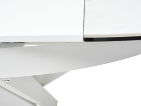 Стол TRENTO 120 HIGH GLOSS STATUARIO Белый мрамор глянцевый, керамика/ белый каркас, ®DISAUR в Урае - uray.ok-mebel.com | фото 9