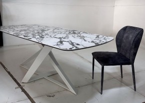 Стол VICENZA 220 BULGARI WHITE, керамика / белый, ®DISAUR в Урае - uray.ok-mebel.com | фото 4