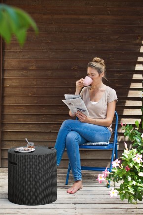 Столик-холодильник Кул-Стул (Cool stool) графит в Урае - uray.ok-mebel.com | фото