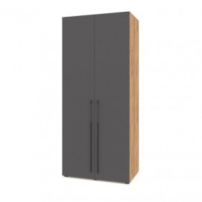 СТОУН С22 Шкаф 2-х створчатый (золотой дуб/графит) в Урае - uray.ok-mebel.com | фото