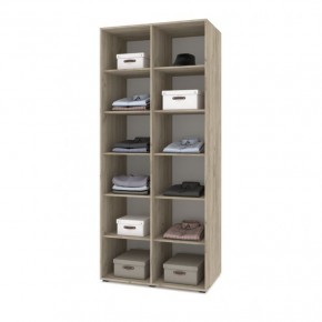 СТОУН С23 Шкаф 2-х створчатый (серый дуб/белый) в Урае - uray.ok-mebel.com | фото 3