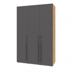 СТОУН С31 Шкаф 3-х створчатый (дуб золотой/графит) в Урае - uray.ok-mebel.com | фото