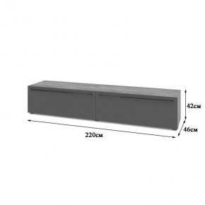 СТОУН С72 Тумба ТВ (золотой дуб/графит) в Урае - uray.ok-mebel.com | фото 2