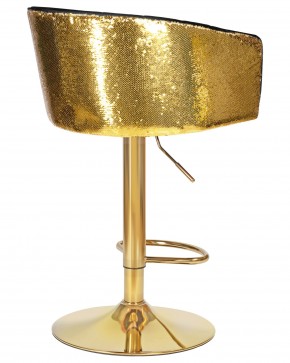 Стул барный DOBRIN DARCY GOLD SHINY, черный велюр с золотыми пайетками в Урае - uray.ok-mebel.com | фото 4