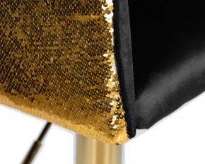 Стул барный DOBRIN DARCY GOLD SHINY, черный велюр с золотыми пайетками в Урае - uray.ok-mebel.com | фото 7