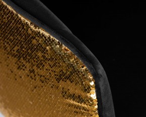 Стул барный DOBRIN DARCY GOLD SHINY, черный велюр с золотыми пайетками в Урае - uray.ok-mebel.com | фото 8