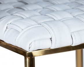 Стул барный DOBRIN EMMA GOLD, белый PU (T-01), белая ткань (F-49) в Урае - uray.ok-mebel.com | фото 8