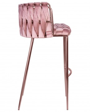 Стул барный DOBRIN EMMA ROSE GOLD, розовый велюр (VF-10) в Урае - uray.ok-mebel.com | фото 3