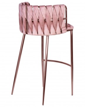 Стул барный DOBRIN EMMA ROSE GOLD, розовый велюр (VF-10) в Урае - uray.ok-mebel.com | фото 4