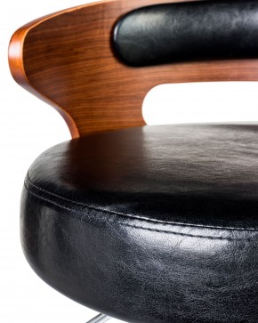 Стул барный DOBRIN FRED BLACK, коричневое дерево, чёрный в Урае - uray.ok-mebel.com | фото 6