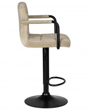 Стул барный DOBRIN KRUGER ARM BLACK, бежевый вельвет (LAR-E2041-04) в Урае - uray.ok-mebel.com | фото 3