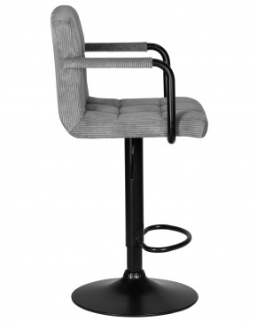 Стул барный DOBRIN KRUGER ARM BLACK, серый вельвет (LAR-E2041-25) в Урае - uray.ok-mebel.com | фото 3