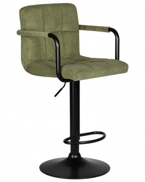 Стул барный DOBRIN KRUGER ARM BLACK, зеленый вельвет (LAR-E2041-7) в Урае - uray.ok-mebel.com | фото 2