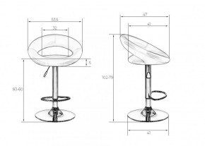 Стул барный DOBRIN MIRA LM-5001 (бордовый) в Урае - uray.ok-mebel.com | фото 3