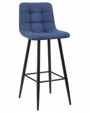 Стул барный DOBRIN NICOLE, черные матовые ножки, синяя ткань (UF860-14B) в Урае - uray.ok-mebel.com | фото