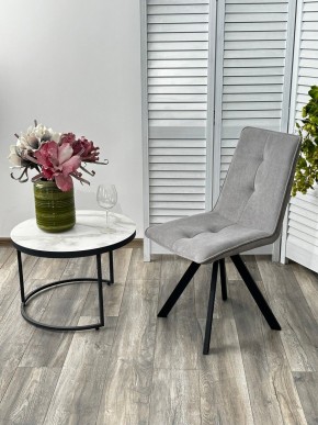 Стул BRONX, 360 град. поворот. B22 Серый, велюр / черный каркас, М-City в Урае - uray.ok-mebel.com | фото 5