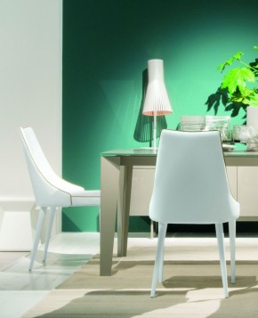 Стул CLARA 40.11 (TR505 white with sand cordonet, экокожа) в Урае - uray.ok-mebel.com | фото 2