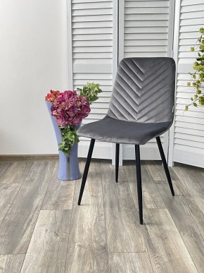 Стул DUKE BLUVEL-14 GREY, велюр / черный каркас М-City в Урае - uray.ok-mebel.com | фото 4