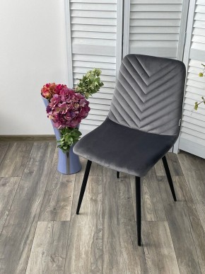 Стул DUKE BLUVEL-14 GREY, велюр / черный каркас М-City в Урае - uray.ok-mebel.com | фото 5