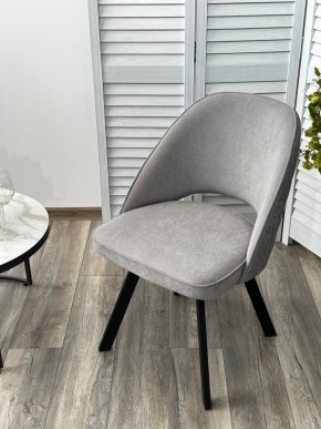 Стул DUNA 360 град. поворот. B22 Серый, велюр / черный каркас, М-City в Урае - uray.ok-mebel.com | фото 8