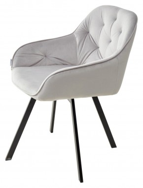 Стул GALE 360 град. поворот. BLUVEL-03 LIGHT GREY, велюр/ черный каркас, М-City в Урае - uray.ok-mebel.com | фото 5