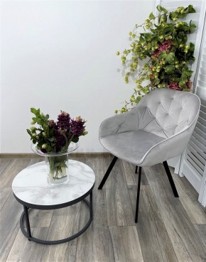 Стул GALE 360 град. поворот. BLUVEL-03 LIGHT GREY, велюр/ черный каркас, М-City в Урае - uray.ok-mebel.com | фото 6