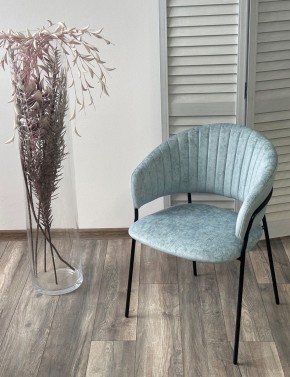 Стул ГЕММА, цвет RAIN 7 breeze, велюр / черный каркас М-City в Урае - uray.ok-mebel.com | фото 4