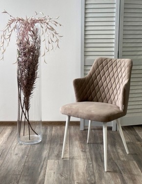 Стул HERMAN 360 град. ЛАТТЕ #25, велюр / белый каркас М-City в Урае - uray.ok-mebel.com | фото 2