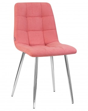 Стул обеденный DOBRIN ALEX, хром ножки, розовая ткань (UF860-05B) в Урае - uray.ok-mebel.com | фото