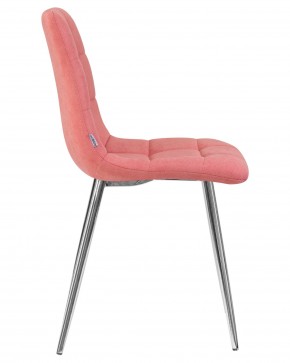 Стул обеденный DOBRIN ALEX, хром ножки, розовая ткань (UF860-05B) в Урае - uray.ok-mebel.com | фото 3