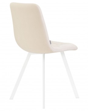 Стул обеденный DOBRIN ALEX SQUARE, белые ножки, кремовая ткань (UF860-01B) в Урае - uray.ok-mebel.com | фото 4