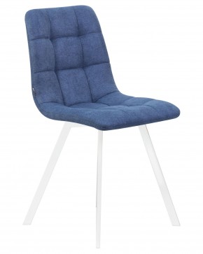 Стул обеденный DOBRIN ALEX SQUARE, белые ножки, синяя ткань (UF860-14B) в Урае - uray.ok-mebel.com | фото 2