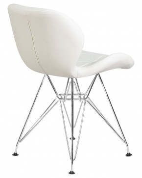 Стул обеденный DOBRIN BUTTERFLY CHROME, ножки хром, цвет белый в Урае - uray.ok-mebel.com | фото 4