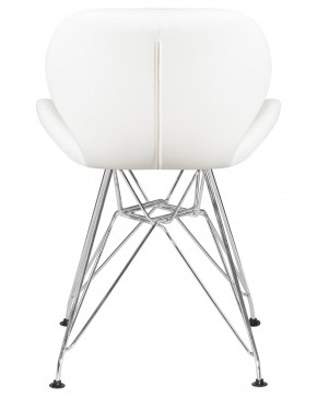 Стул обеденный DOBRIN BUTTERFLY CHROME, ножки хром, цвет белый в Урае - uray.ok-mebel.com | фото 5