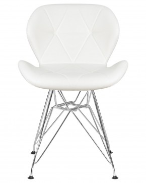 Стул обеденный DOBRIN BUTTERFLY CHROME, ножки хром, цвет белый в Урае - uray.ok-mebel.com | фото 6