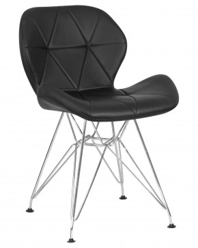 Стул обеденный DOBRIN BUTTERFLY CHROME, ножки хром, цвет чёрный в Урае - uray.ok-mebel.com | фото