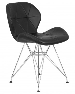Стул обеденный DOBRIN BUTTERFLY CHROME, ножки хром, цвет чёрный в Урае - uray.ok-mebel.com | фото 2