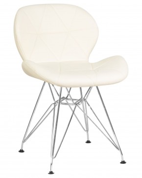 Стул обеденный DOBRIN BUTTERFLY CHROME, ножки хром, цвет кремовый в Урае - uray.ok-mebel.com | фото