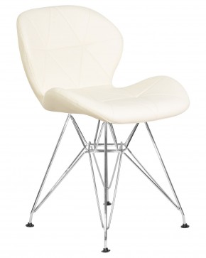 Стул обеденный DOBRIN BUTTERFLY CHROME, ножки хром, цвет кремовый в Урае - uray.ok-mebel.com | фото 2