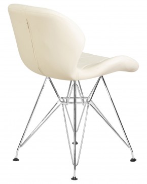 Стул обеденный DOBRIN BUTTERFLY CHROME, ножки хром, цвет кремовый в Урае - uray.ok-mebel.com | фото 4