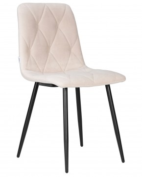 Стул обеденный DOBRIN CHILLY ROMBO, Бежевый Simple 44, основание черный в Урае - uray.ok-mebel.com | фото