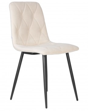Стул обеденный DOBRIN CHILLY ROMBO, Бежевый Simple 44, основание черный в Урае - uray.ok-mebel.com | фото 2