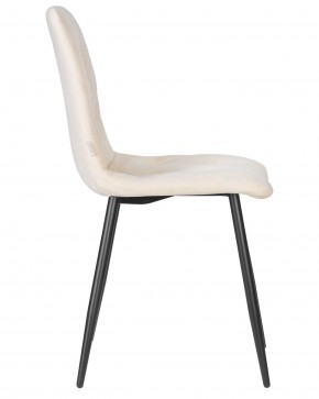 Стул обеденный DOBRIN CHILLY ROMBO, Бежевый Simple 44, основание черный в Урае - uray.ok-mebel.com | фото 3