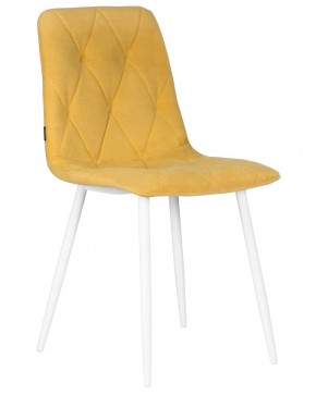 Стул обеденный DOBRIN CHILLY ROMBO, Горчичный Simple 15, основание белый в Урае - uray.ok-mebel.com | фото