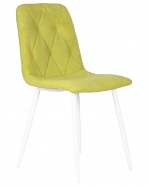 Стул обеденный DOBRIN CHILLY ROMBO, Лайм Simple 14, основание белый в Урае - uray.ok-mebel.com | фото 2