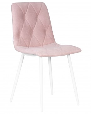Стул обеденный DOBRIN CHILLY ROMBO, Розовый Simple 03, основание белый в Урае - uray.ok-mebel.com | фото